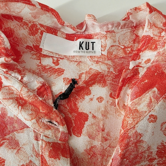 KUT FROM THE‎ KLOTH KATALIA SLEEVELESS RUFFLE BUTTON UP TOP Size M - Picture 10 of 13